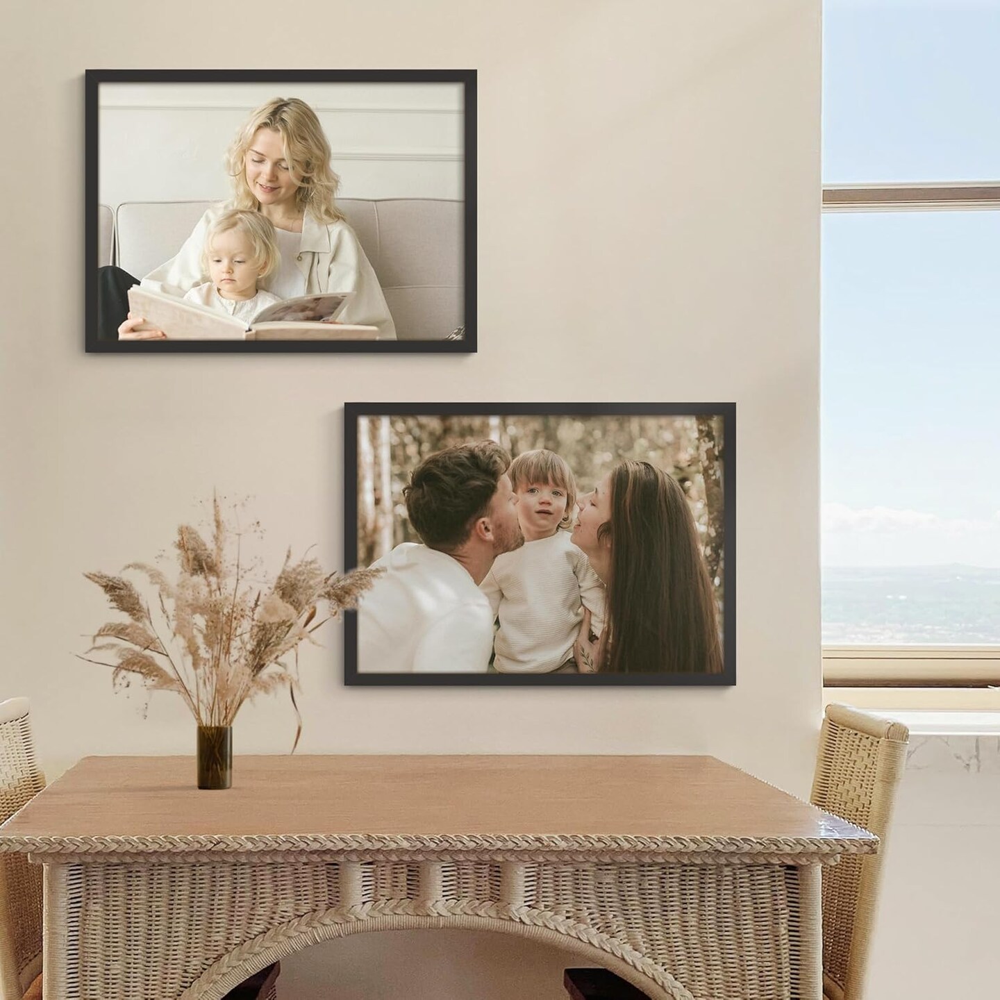 A2 Black Picture Frame 16.5x23.4 Inch, Classic Poster Frame with Plexiglass Cover – Horizontal or Vertical Wall Mount Display, 1 Pack
