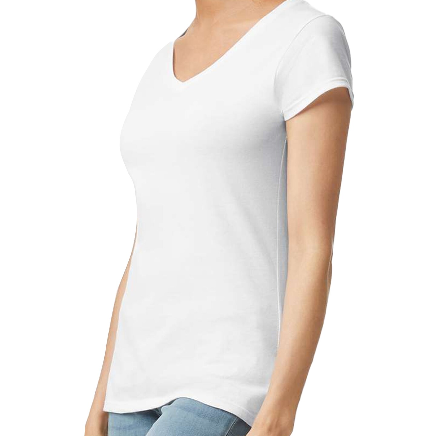Gildan Softstyle V-Neck T-Shirt, Women's Lightweight Cotton Tee for Custom Printing & Crafts