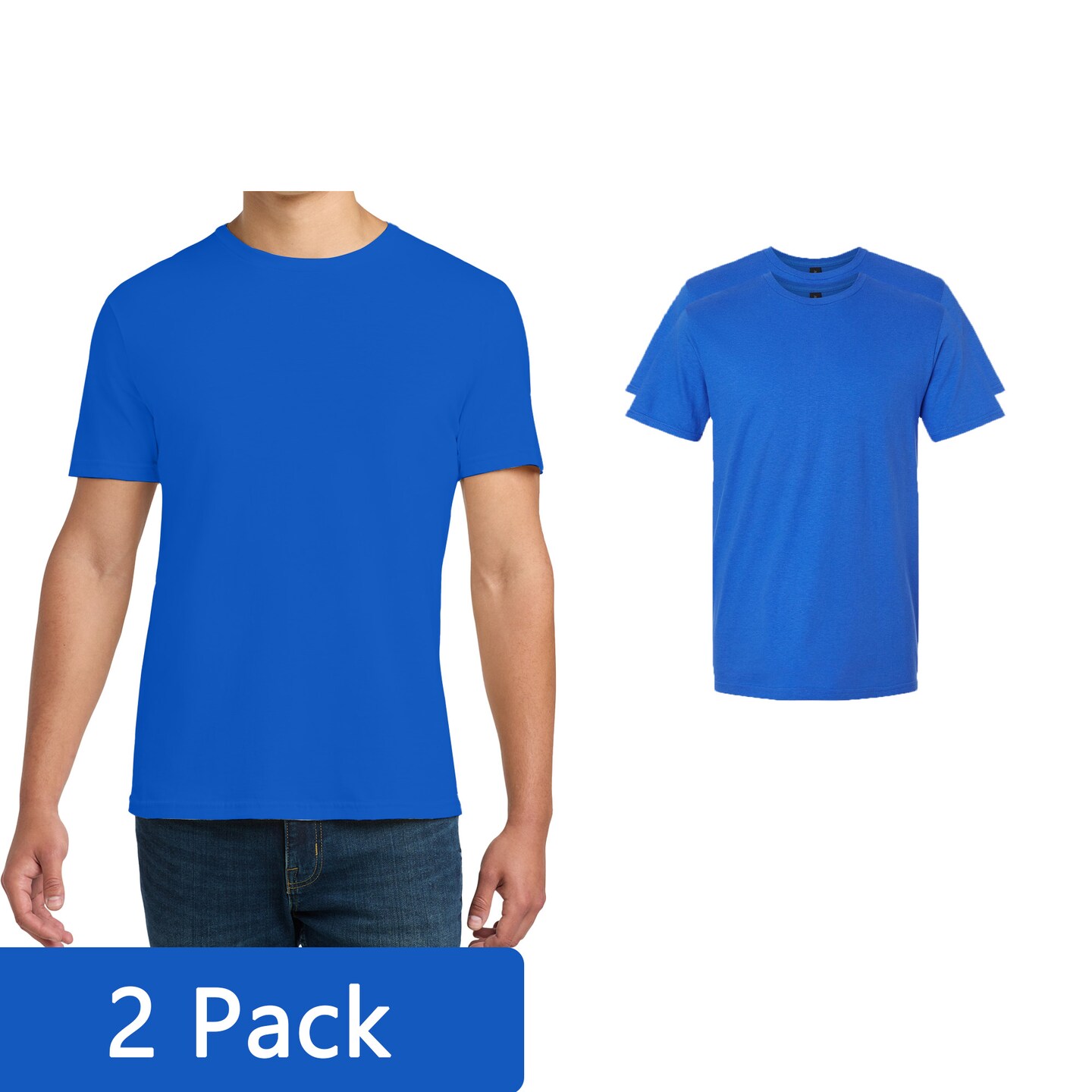 Gildan Softstyle T-Shirt, Men's Short Sleeve Blank for Custom Printing & Crafting, Royal, S–3XL