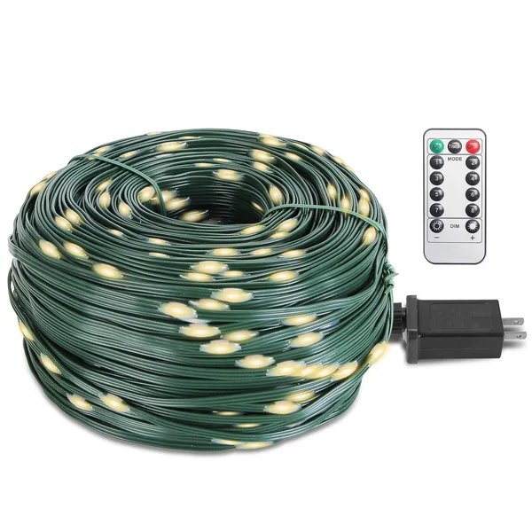 330FT 1000LED String Lights Outdoor Christmas Decoration Lights with Remote IP44 Waterproof 8 Lighting Modes 8 Brightness Timer Plug In Fairy Light Xmas House Holiday Decor