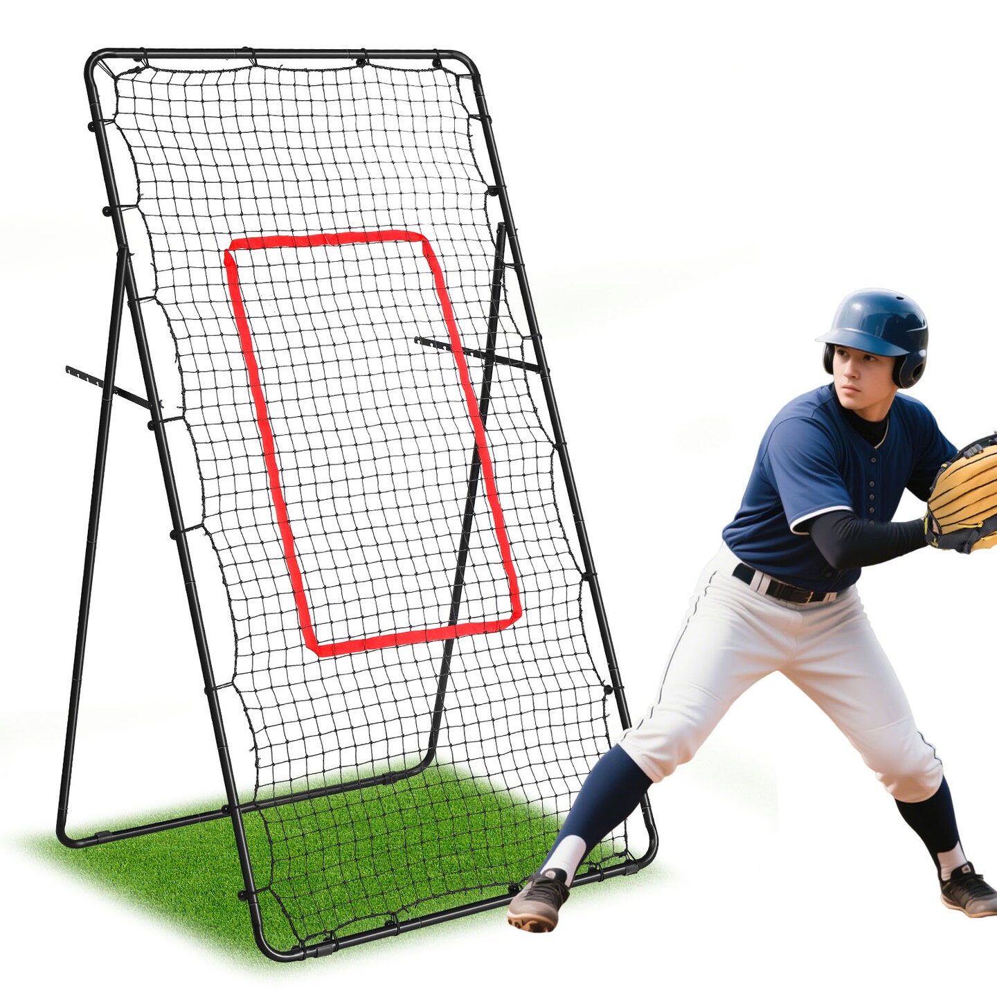 Multi-Sport Rebound Trainer Net, Volleyball & Soccer Practice Rebounder for Indoor/Outdoor