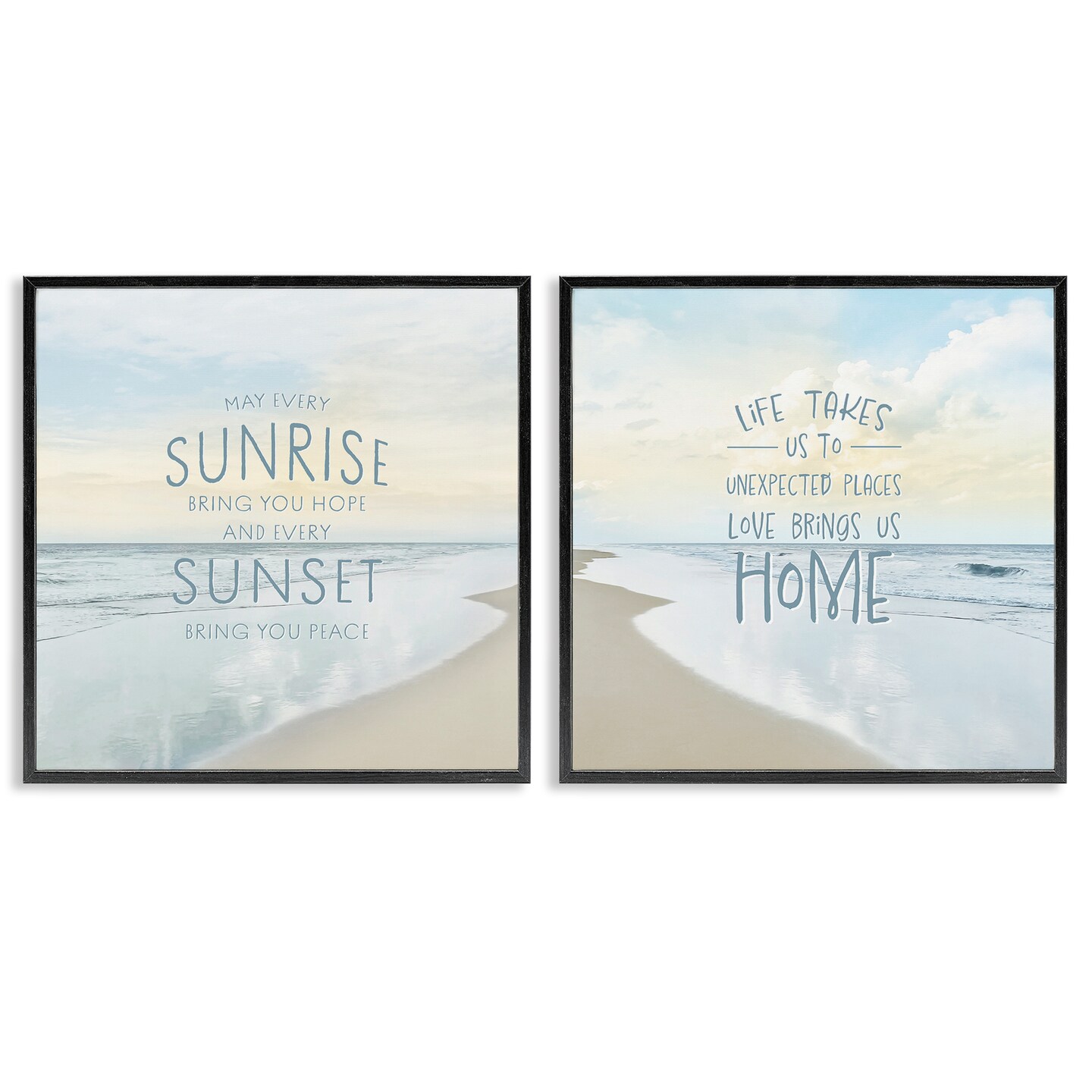 Stupell Industries Beautiful Beach Inspirations 2pc Framed Giclee Set, design by Natalie Carpentieri
