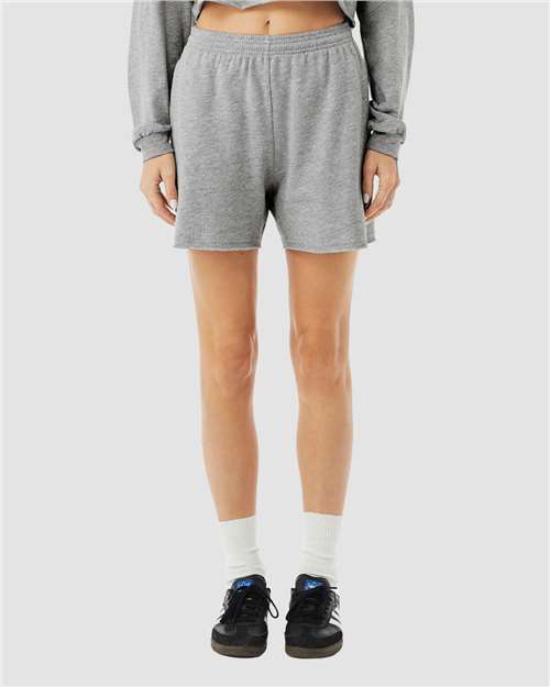 BELLA + CANVAS Women’s Cutoff Fleece Shorts – Soft Relaxed Fit Lounge Shorts for Casual Wear & Everyday Comfort