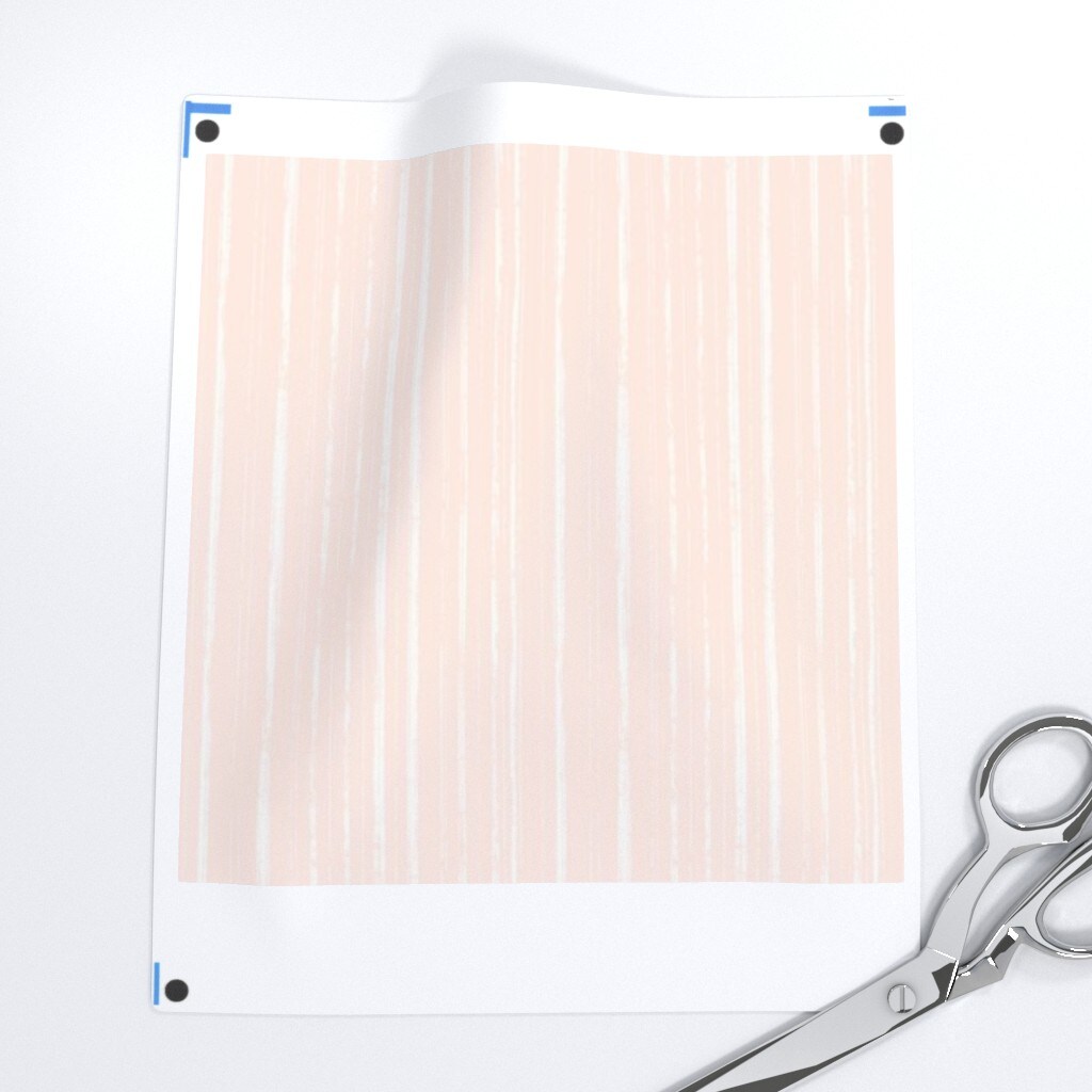 Pink Stripe Hand Painted Cotton Candy Boho Chic Custom Pre-pasted Wallpaper by Spoonflower Pre-Pasted Wallpaper 2FT Wide