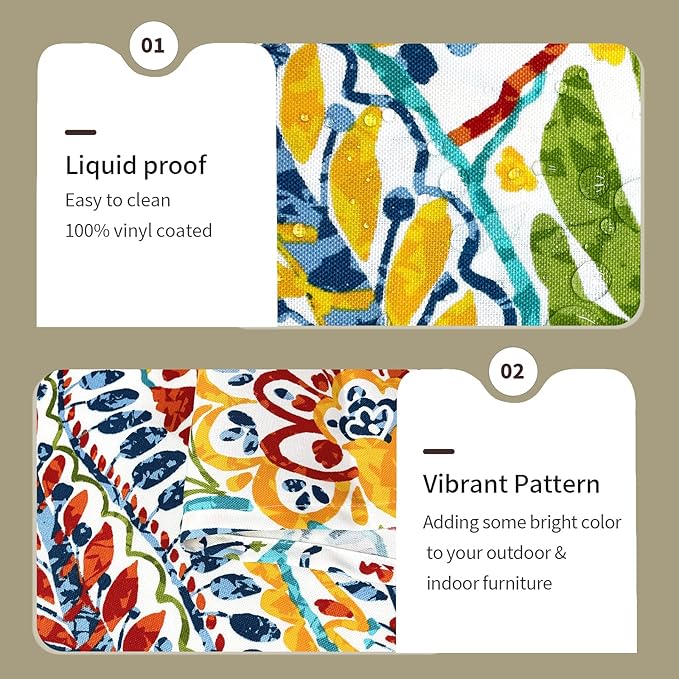 Round Outdoor Tablecloth with Umbrella Hole and Zipper 60 inch, Spring/Summer Floral Picnic Table Cover Waterproof Fabric for Patio Garden Picnic Party Table, Paisley Multi