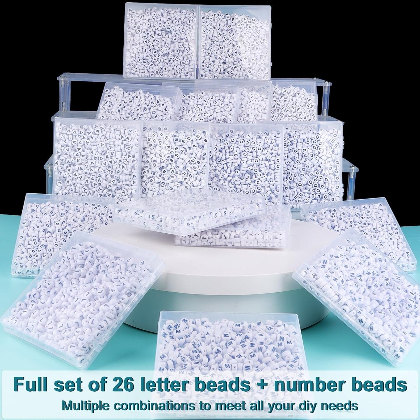 500pcs Letter Beads - Alphabet Beads for Friendship Bracelets & DIY Jewelry Making Kit