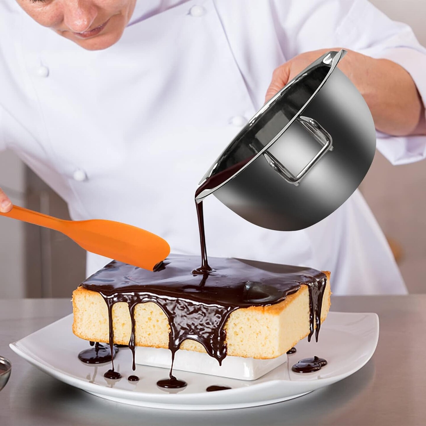 5-Piece Double Boiler Set – Stainless Steel Chocolate Melting Pots, Spatula, Spoons & Dipping Tool for Candy & Soap