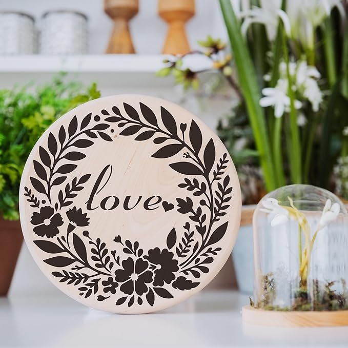 Religious Stencils for Crafts Reusable - 12 Pcs Chiristian Cross Inspirational Stencils for Wood Burning Wall Furniture Decor Drawing Template