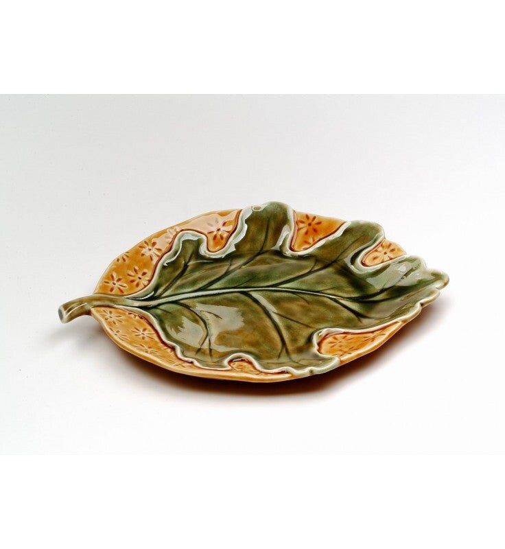 Ceramic Oak Leaf Plate, Autumn Table Decor, Farmhouse Decor, Gift for Her