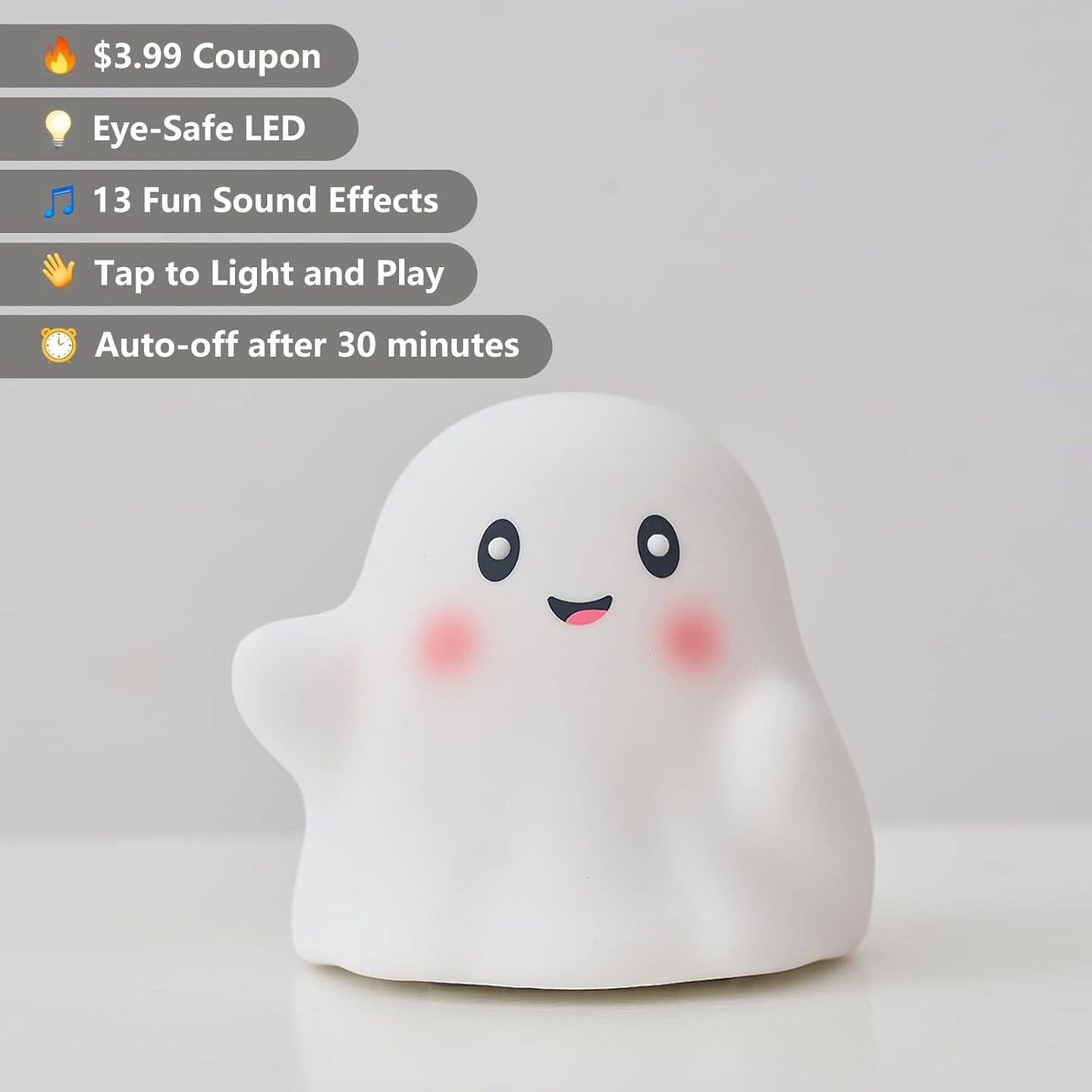 Halloween Cute Ghost Night Light for Kids