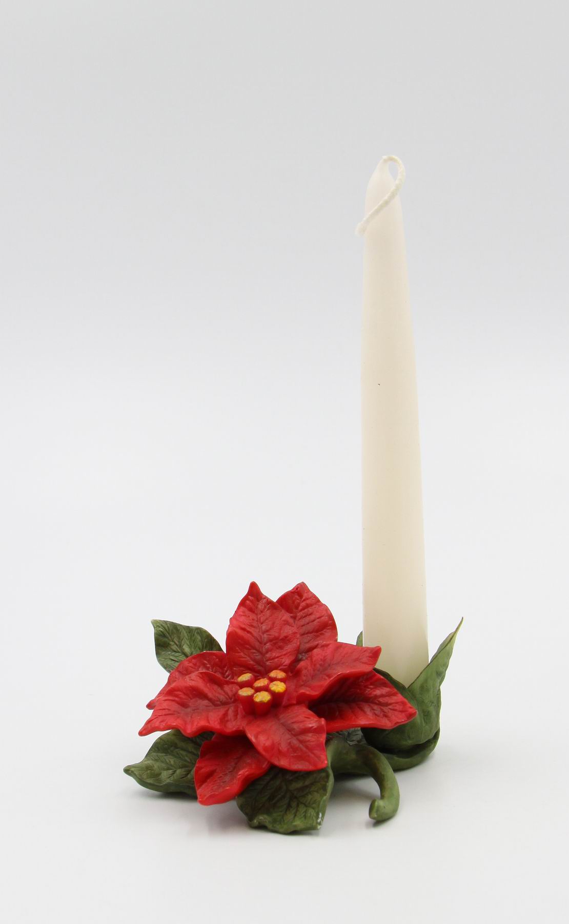 Ceramic Poinsettia Flower Candle Holder, Home D&#xE9;cor, Gift for Her, Gift for Mom, Kitchen D&#xE9;cor, Christmas D&#xE9;cor