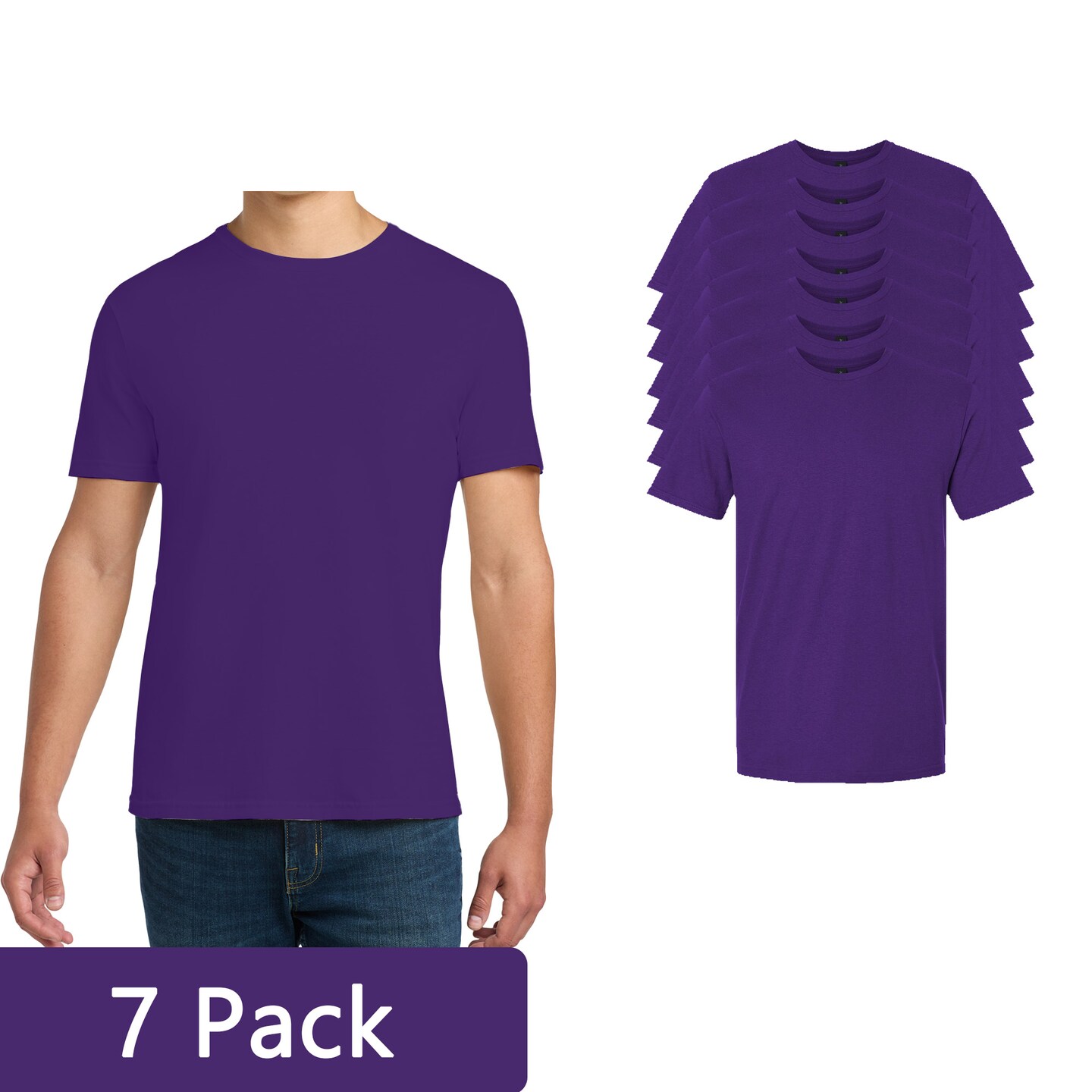 Gildan Softstyle Short Sleeve T-Shirt, Men's Lightweight Cotton for DIY & Cricut Projects, Purple