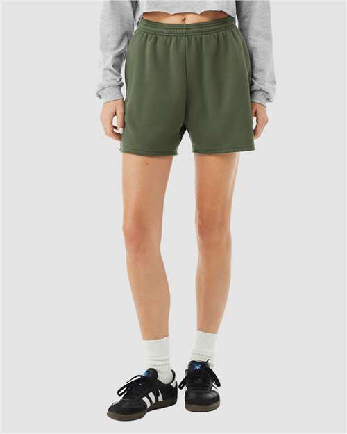 BELLA + CANVAS Women’s Cutoff Fleece Shorts – Soft Relaxed Fit Lounge Shorts for Casual Wear & Everyday Comfort
