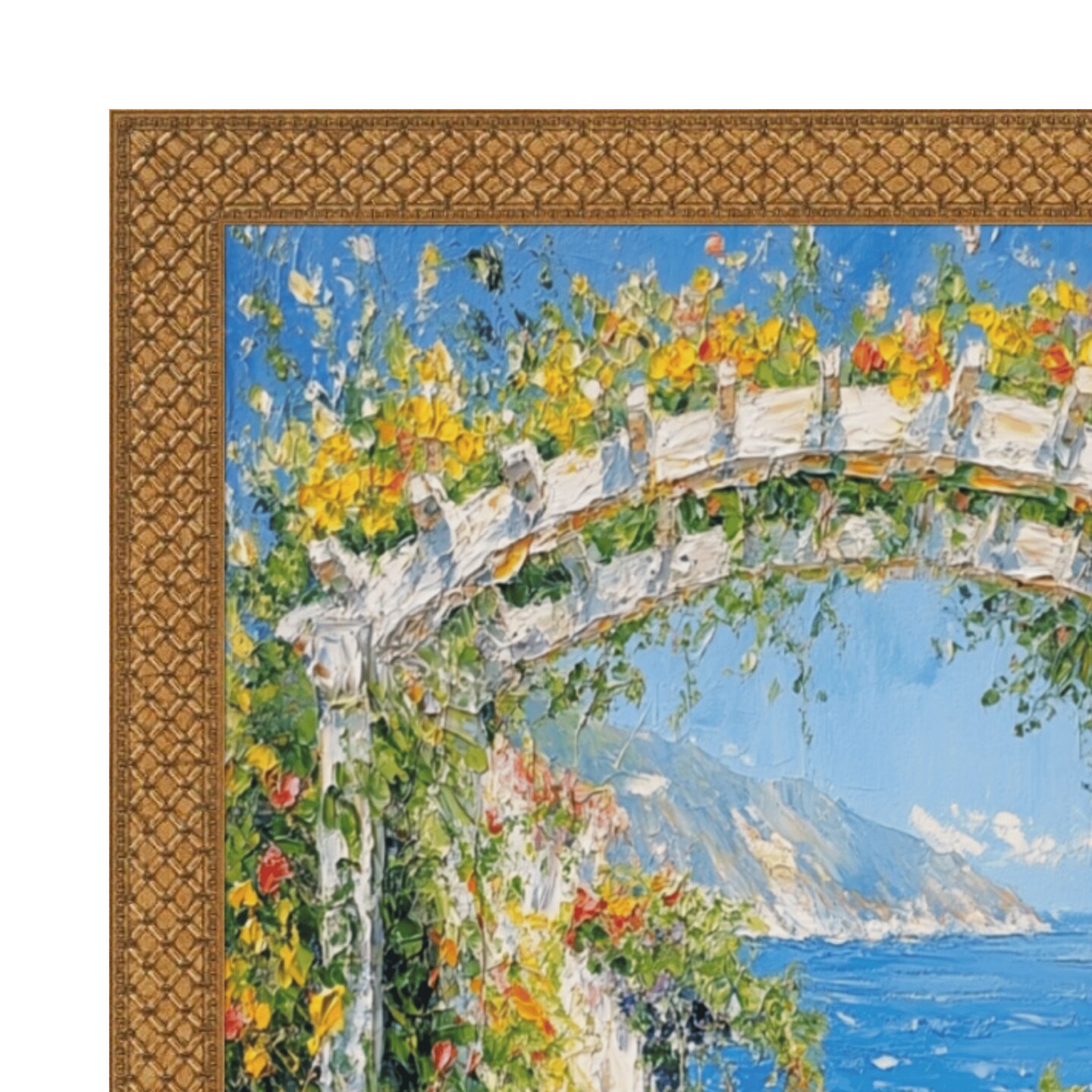 Slim Cris Cross Gothic Antique Gold Picture Frame 20x24 frame