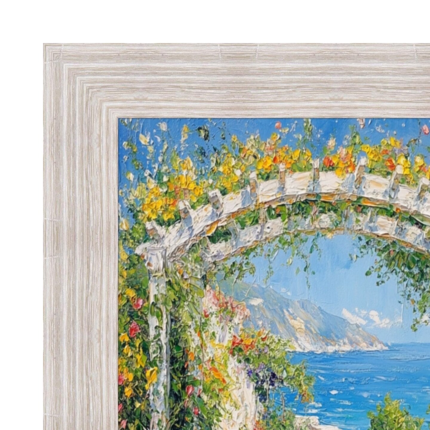 Wide Rustic Wood Grain White Wash Picture Frame 12x16 frame