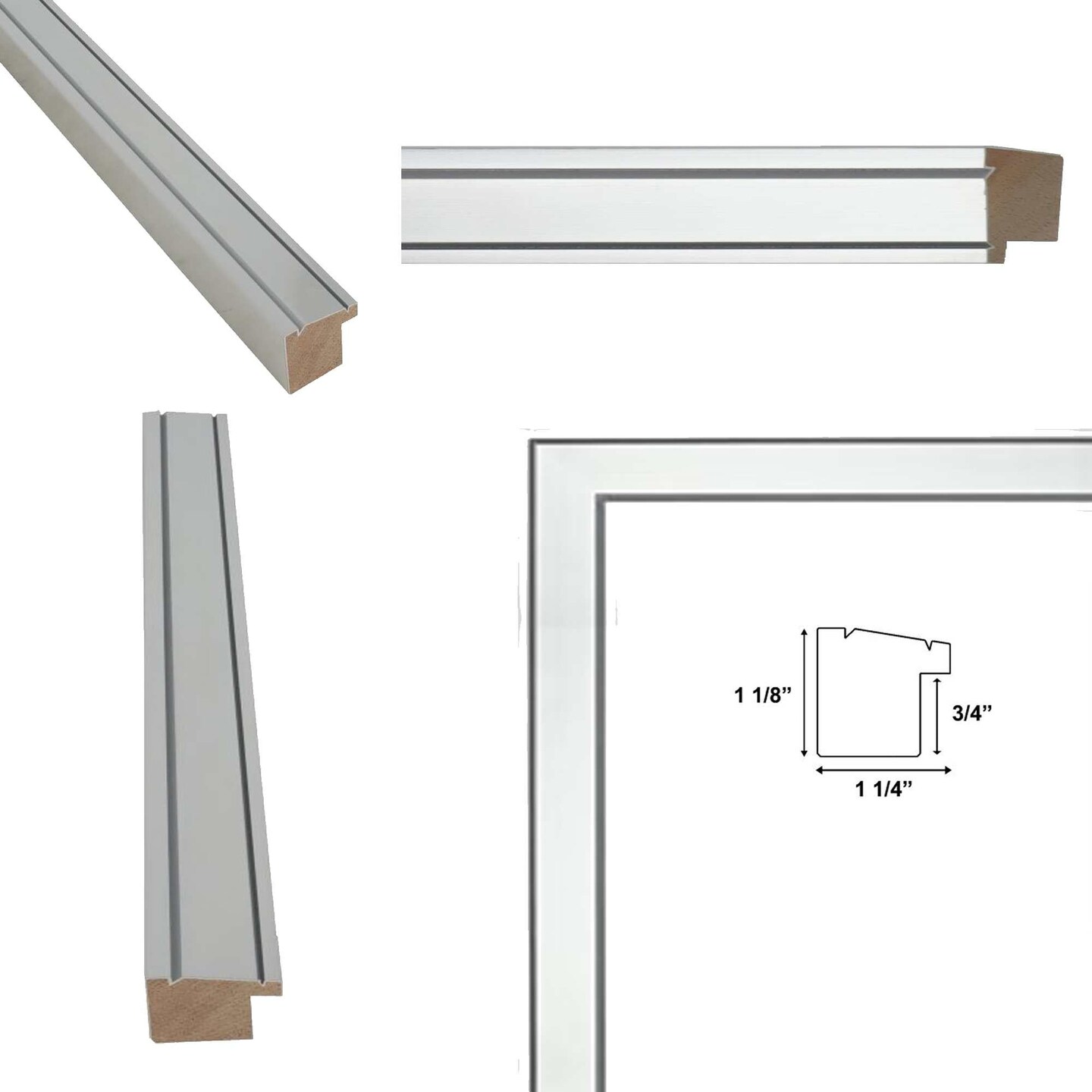 Modern Silver Metal Brushed Picture Frame 20x24 frame