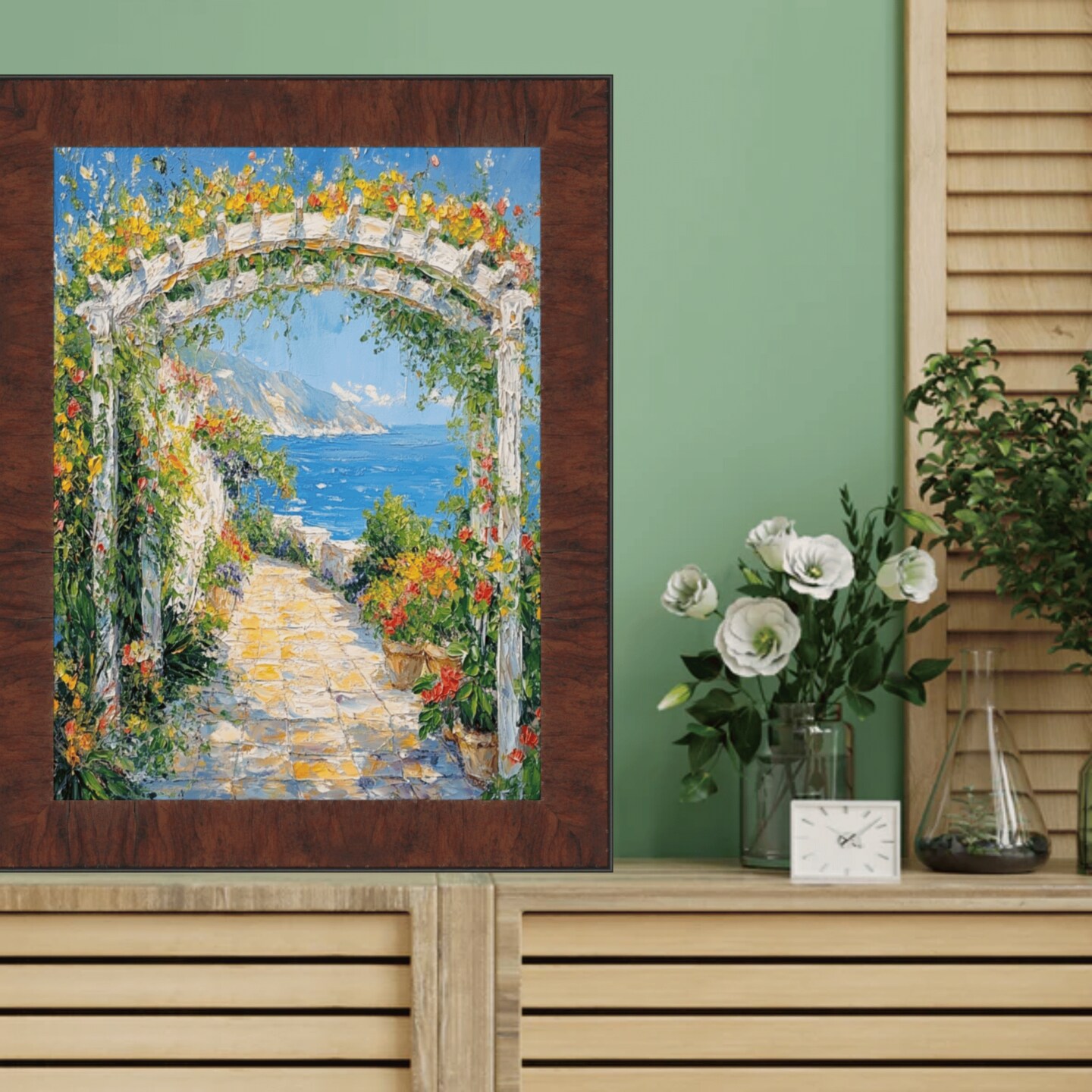 Contemporary Wood Grain Walnut Scoop Picture Frame 11x14 frame