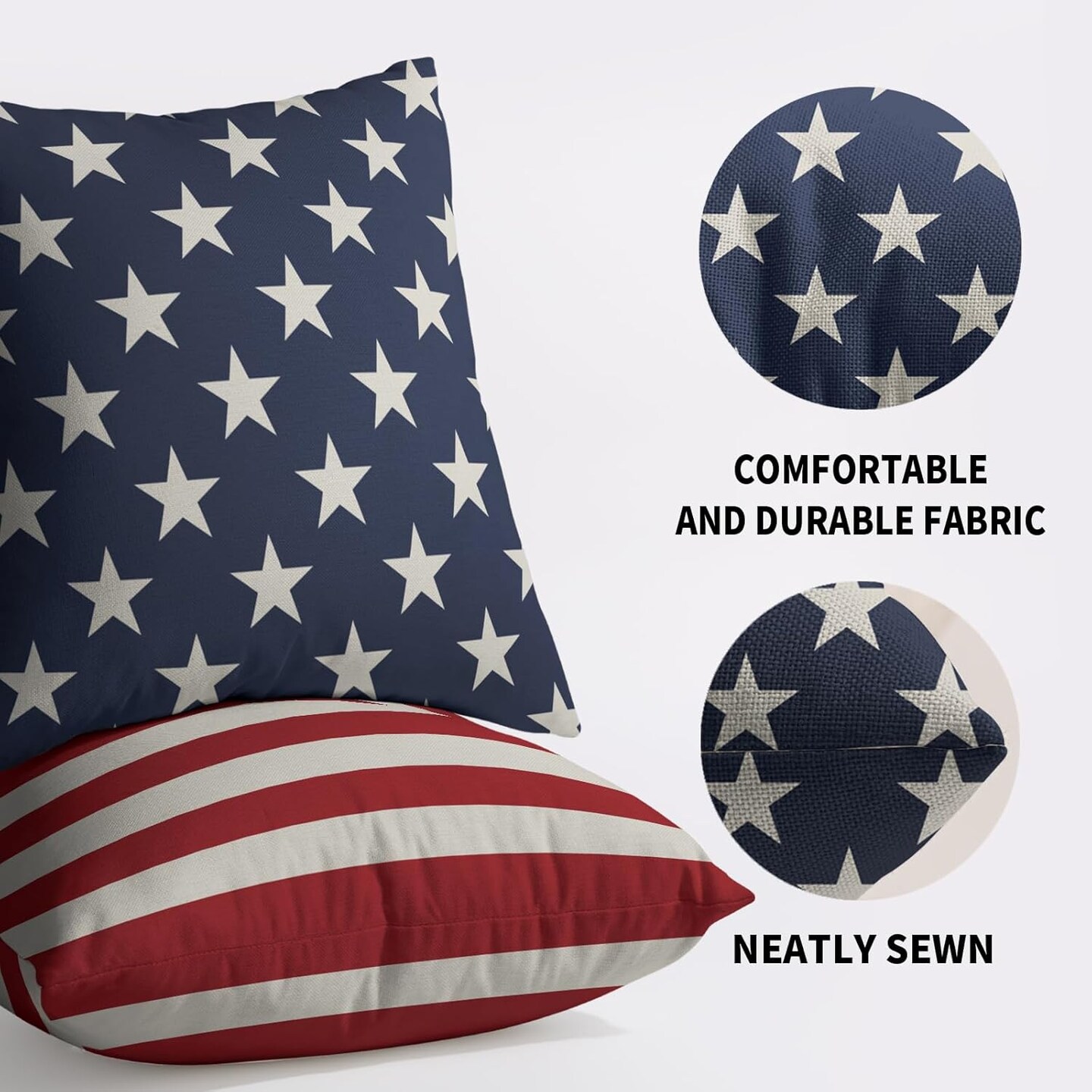 Set of 2 Throw pillow covers for 4th of July Decorations