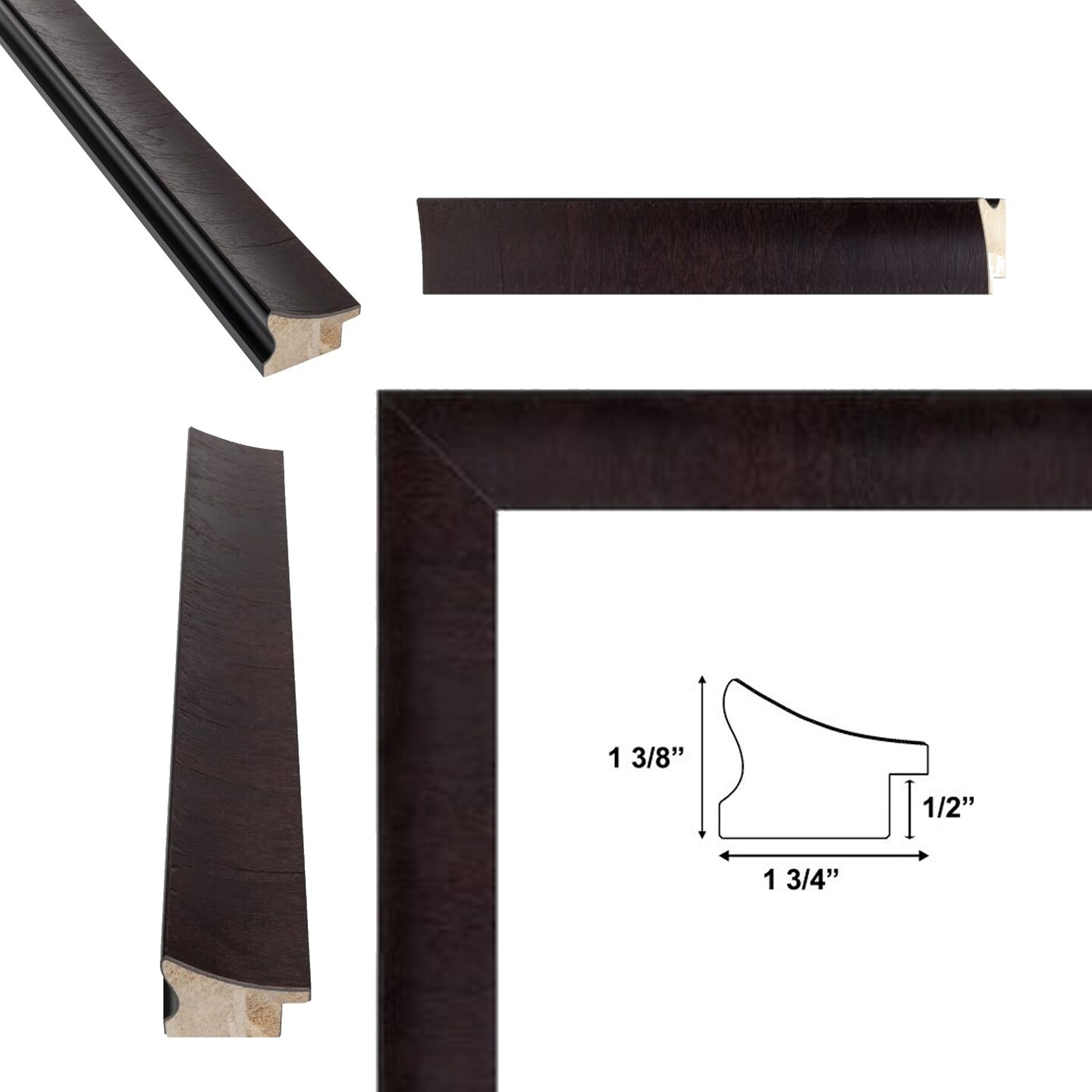 Wood Grain Mahogany Ven Slope Picture Frame 13x19 frame