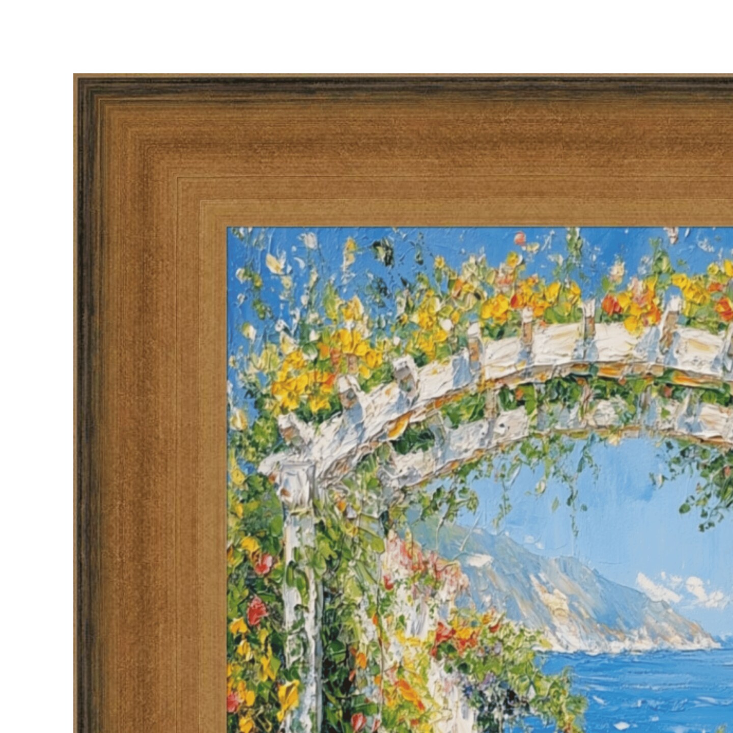 Wide Scoop Brushed Gold Picture Frame 30x40 frame