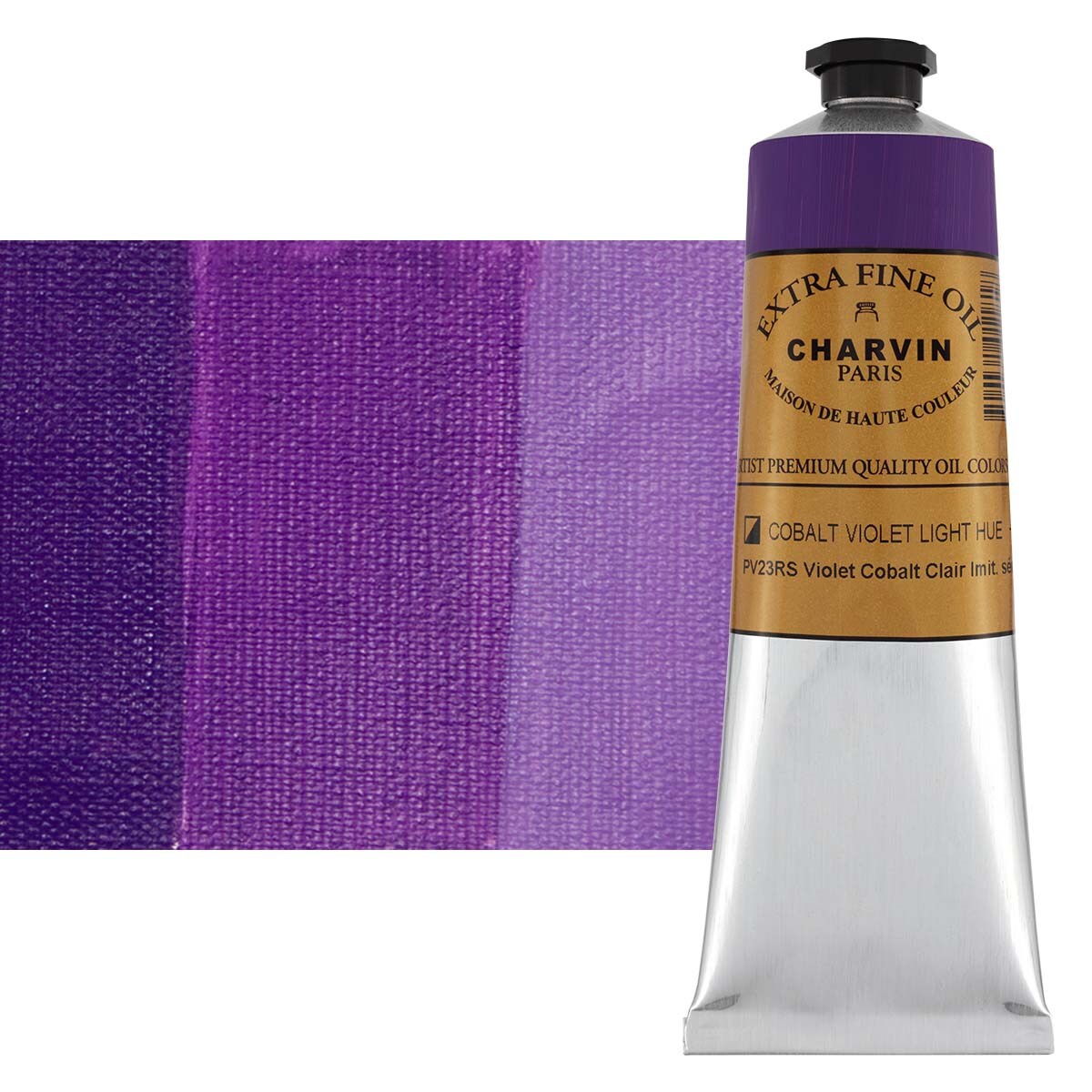 Charvin Extra Fine Oil Paint, Cobalt Violet Light Hue 150 ml - Triple-Milled, Rich Texture, Poppy Oil-Based, Light-Fast, Handmade, Archival Quality