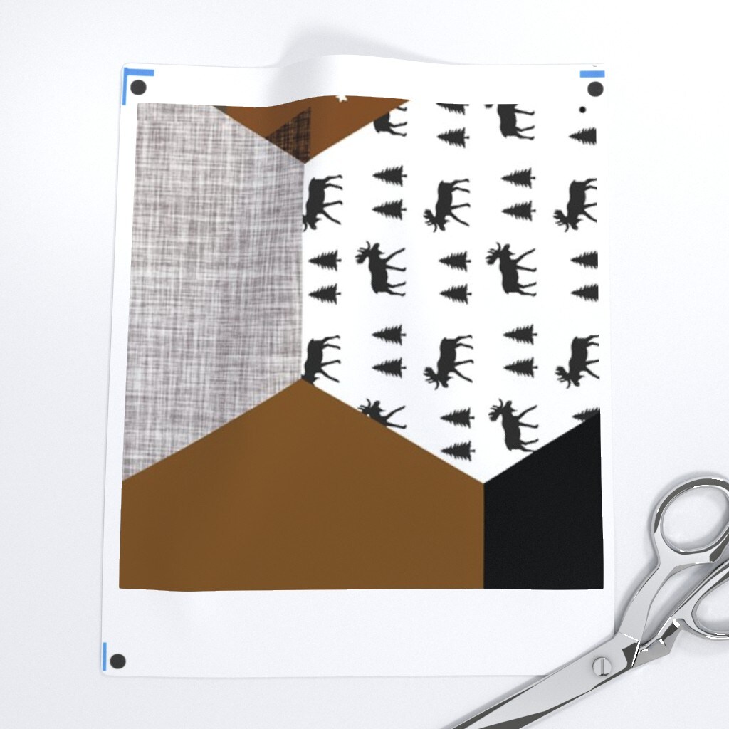 Woodland Earth Tones Nature Graphic Lines Mountains Railroaded Custom Printed Fabric by Spoonflower Various Fabrics by the Yard or Fat Quarter