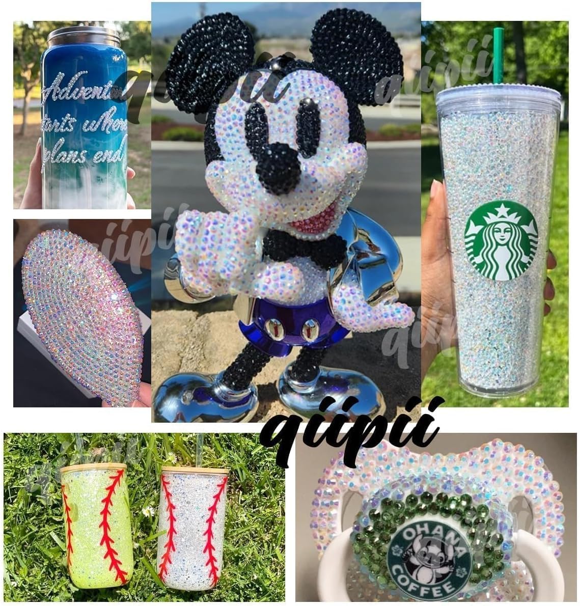 Transparent Clear Flatback Resin Rhinestones with Glue (2mm-6mm)