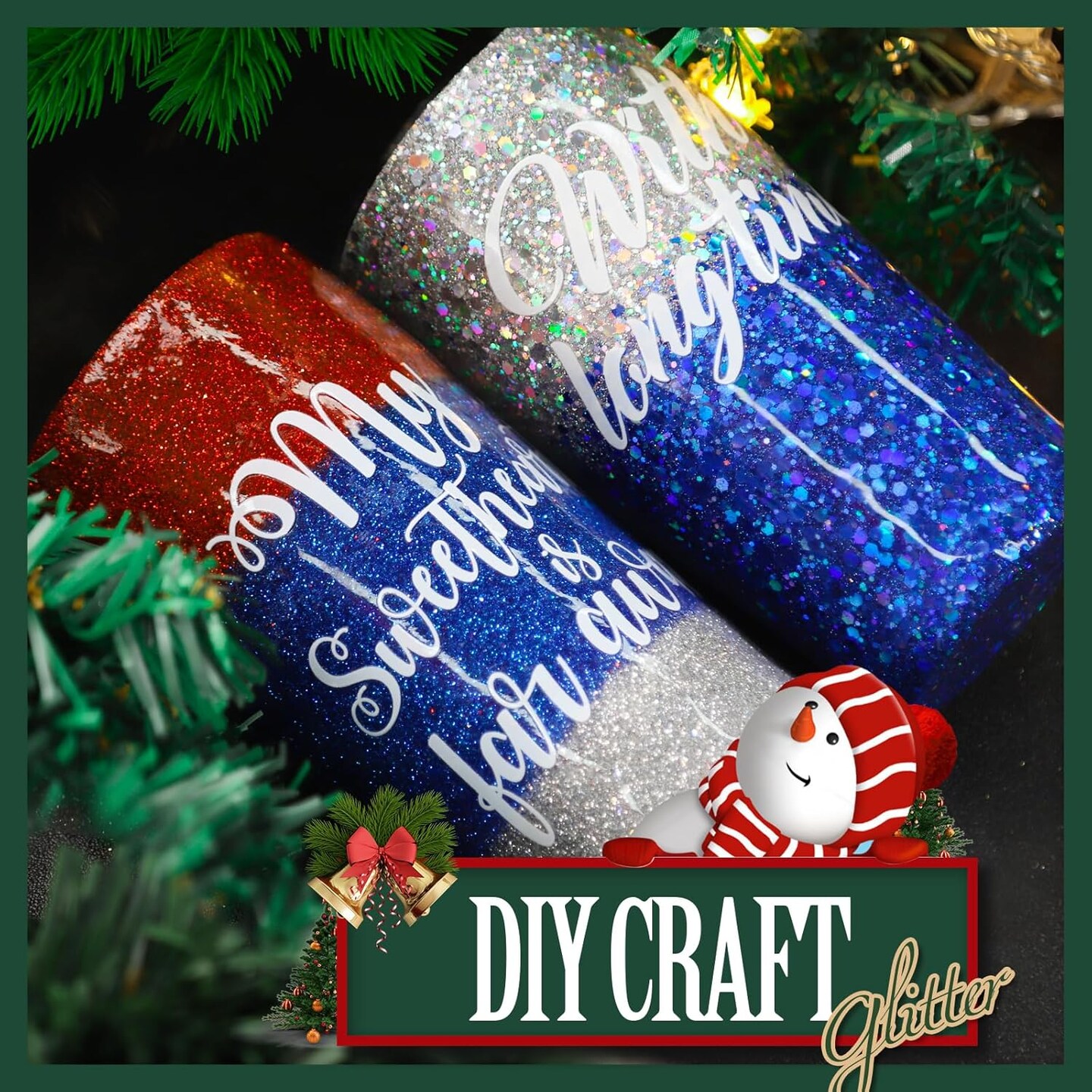 16+16pcs - Fine Glitters and Holographic Chunky Glitters for Nails, Assorted Glitter Slime