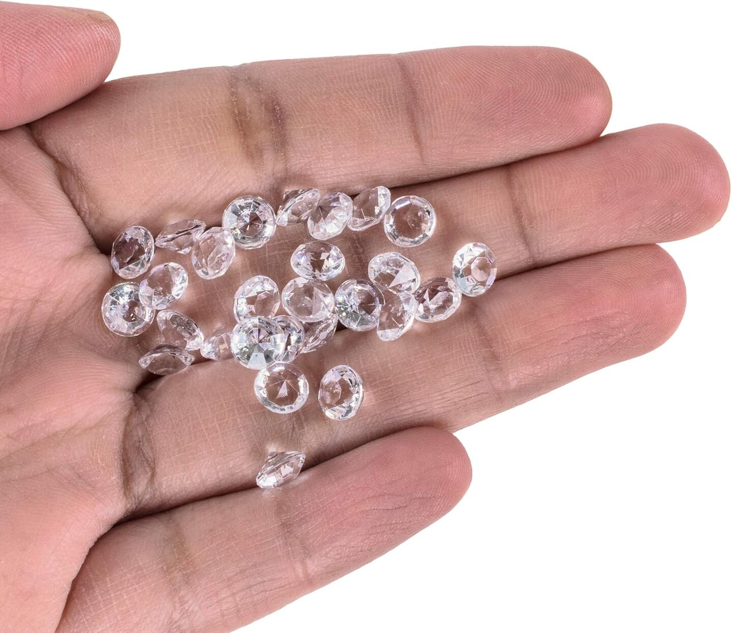 2000 Pack of 1 Carat 6.5mm Jewels (Clear) Diamond Table Confetti, Vase Filler