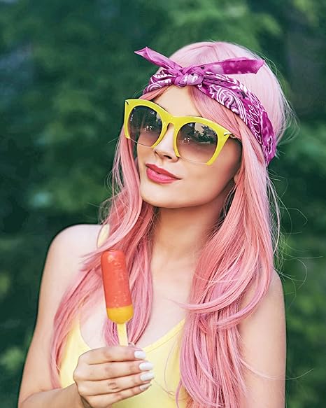 14 pieces Bandanas Paisley Print Novelty Headband Cowboy Headwraps Scarfs Hair Head Bandana for Women Men Boy Girl