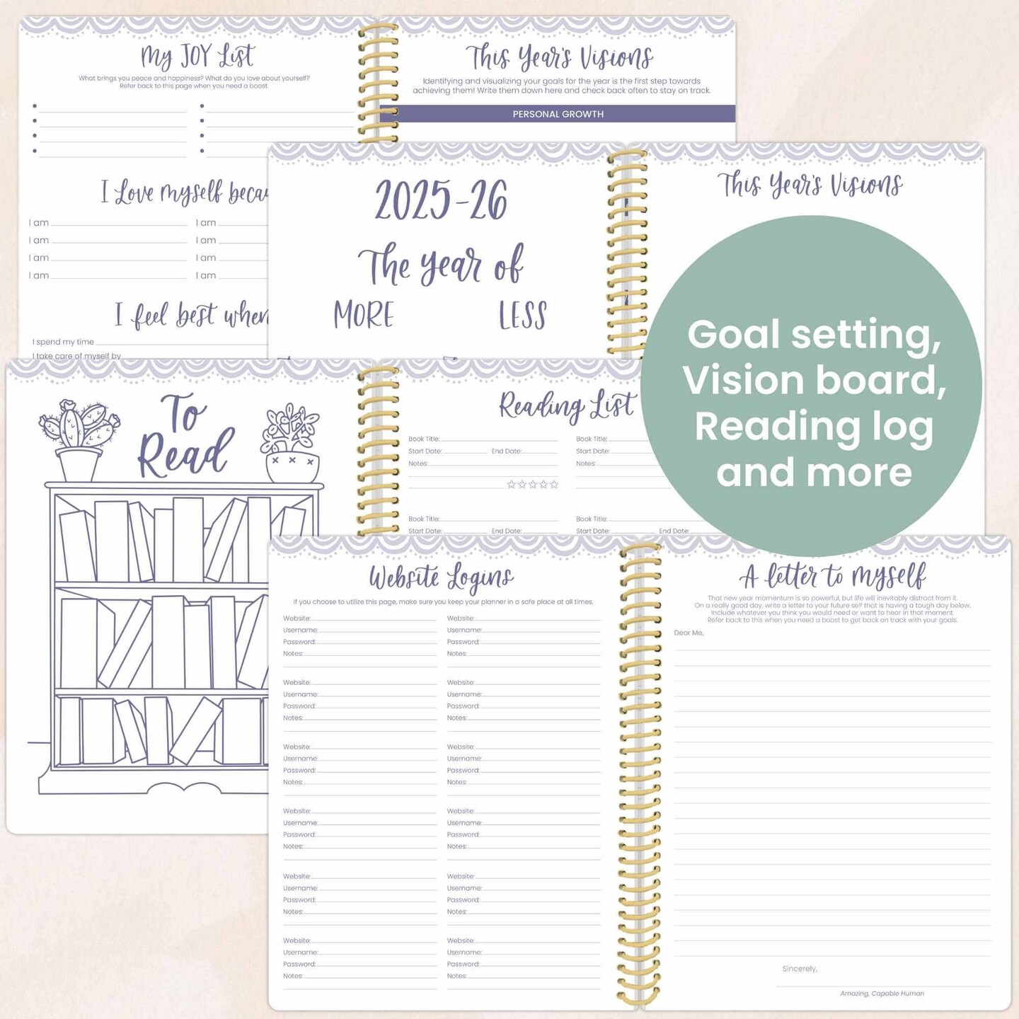 bloom daily planners 2025-26 Academic Soft Cover Daisy Student Planner, 7" x 9", Cotton Candy Clouds