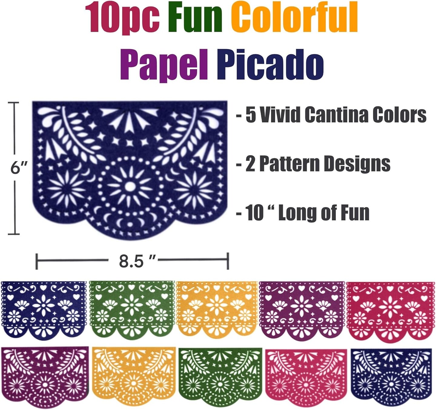 Mexican Fiesta Party Decorations &#x2013; Cinco De Mayo - 6 Paper Fans, 5 Flowers Pom Poms, Papel Picado, Editable PDF Games - Taco Bout Tuesday, Birthday, Engagement Supplies
