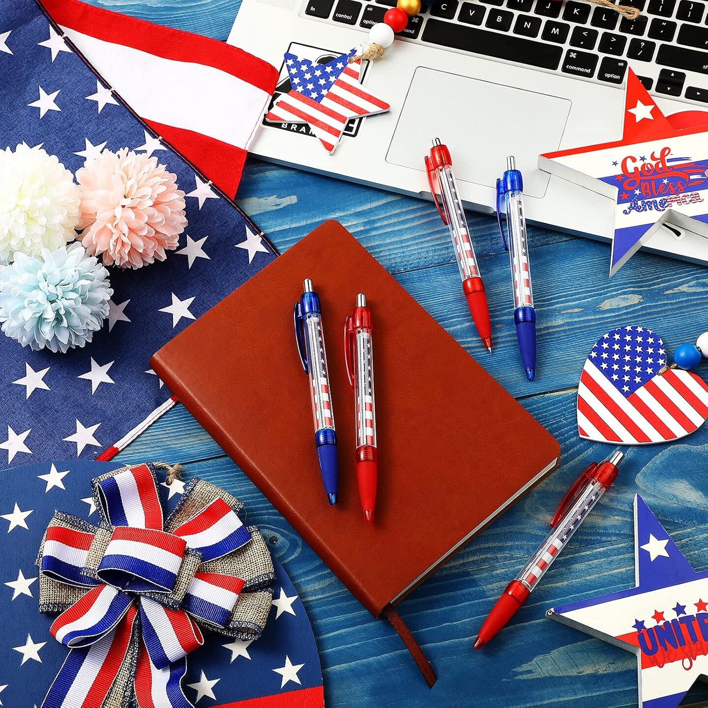 American Flag Ballpoint Pen,Patriotic Day Retractable