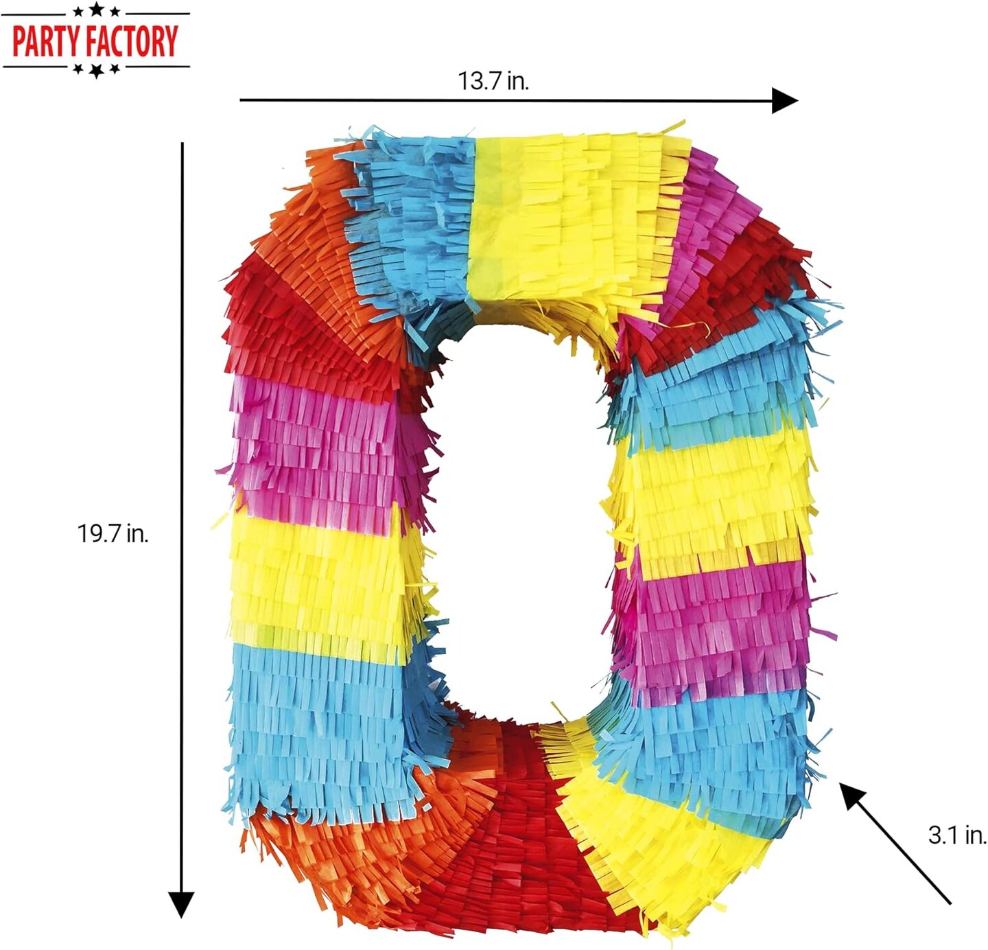 Pinata numbers 0-9 children birthday punch pinata 16.5 x 13.7 x 3.1 inch decoration birthday decoration (0)