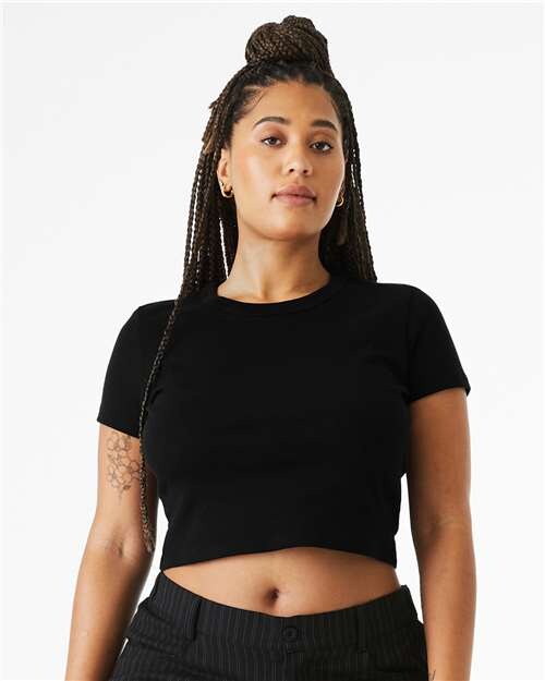 BELLA CANVAS Women’s Micro Rib Baby Tee for Casual Wear & Modern Layering Style