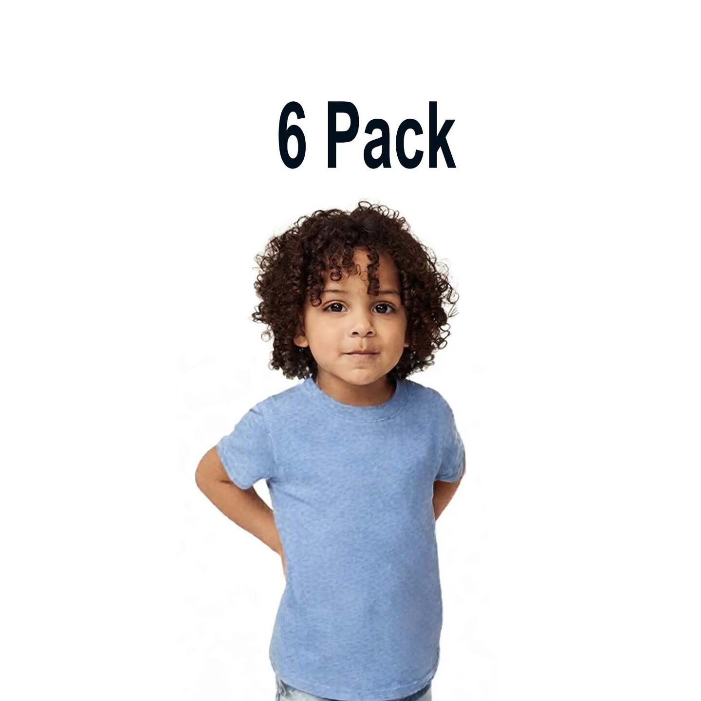 6 Pack: BELLA + CANVAS Toddler Triblend Crewneck Short Sleeve T-Shirt for Play, Casual & Everyday Wear