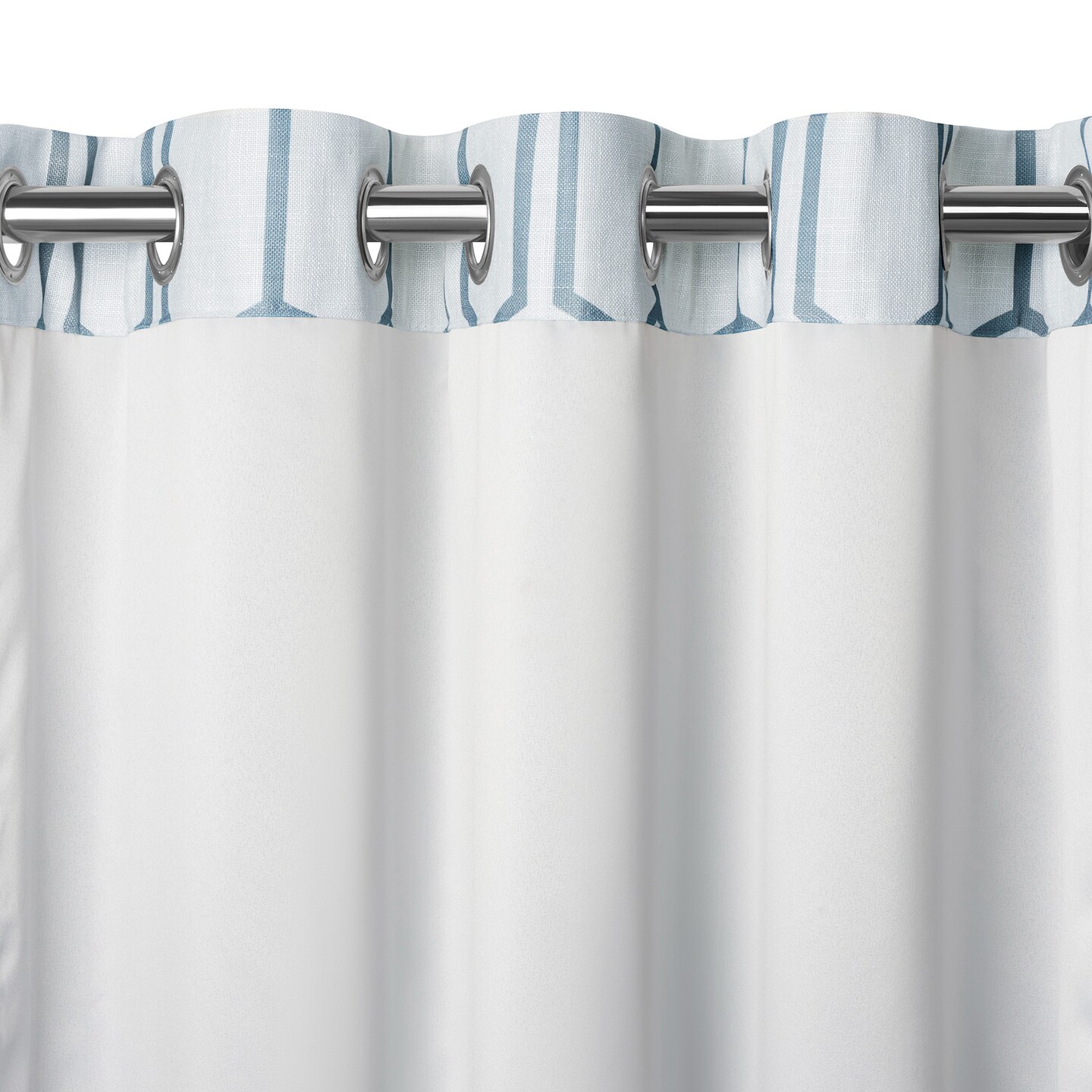 Threadmade Home Kaiden Geometric Room Darkening Window Curtain, Soft Blue - 52"W x 95"L