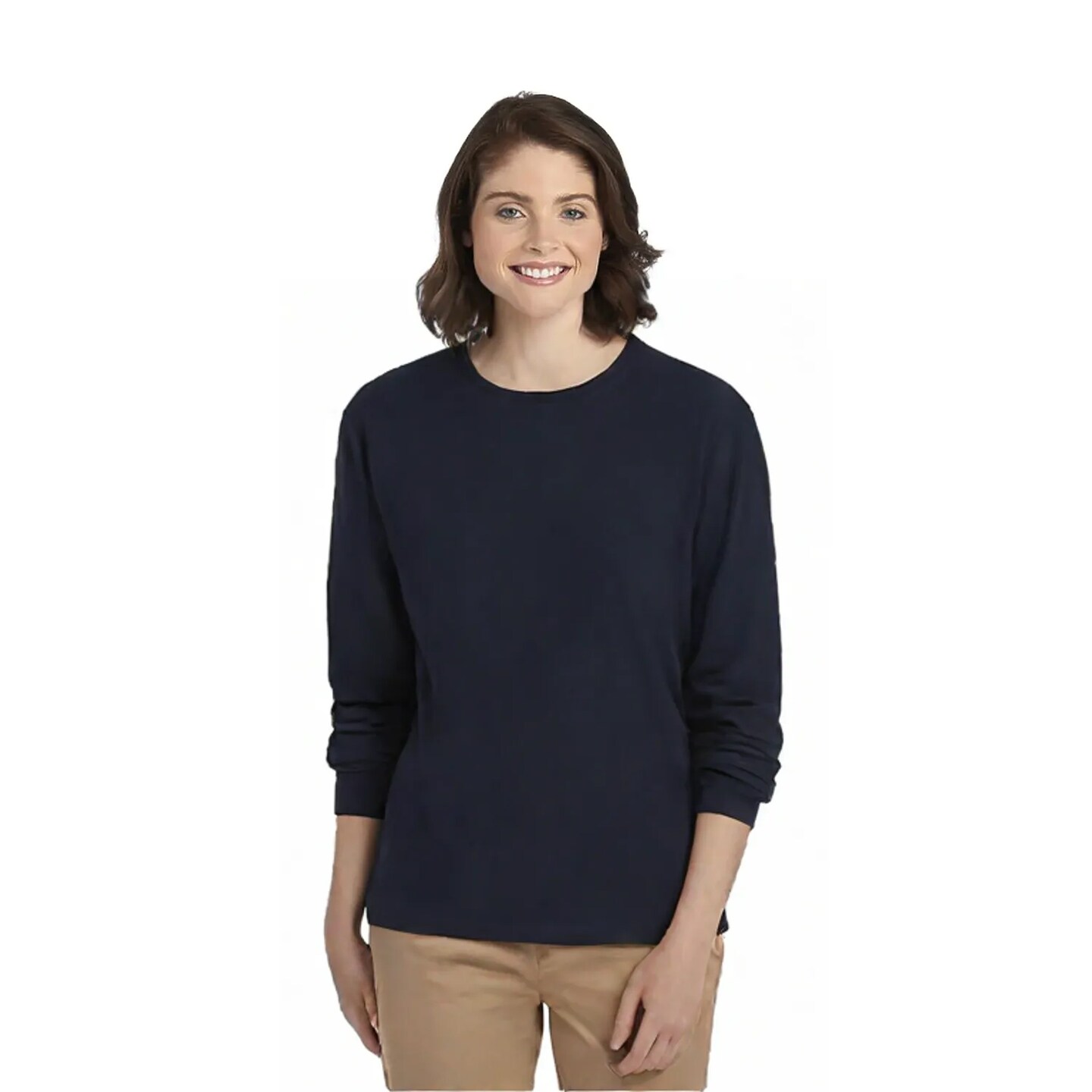 JERZEES Dri-Power Long Sleeve Crewneck T-Shirt for Sports, Work & Layering Wear