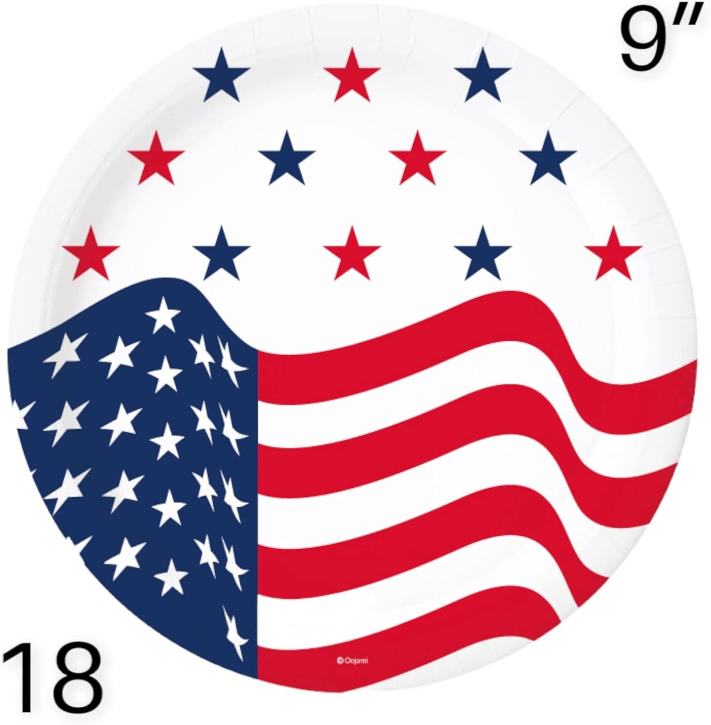 4th of July Party Set for 18 – Plates, Cups, Napkins, Table Cover & Banner, USA Flag BBQ Decor