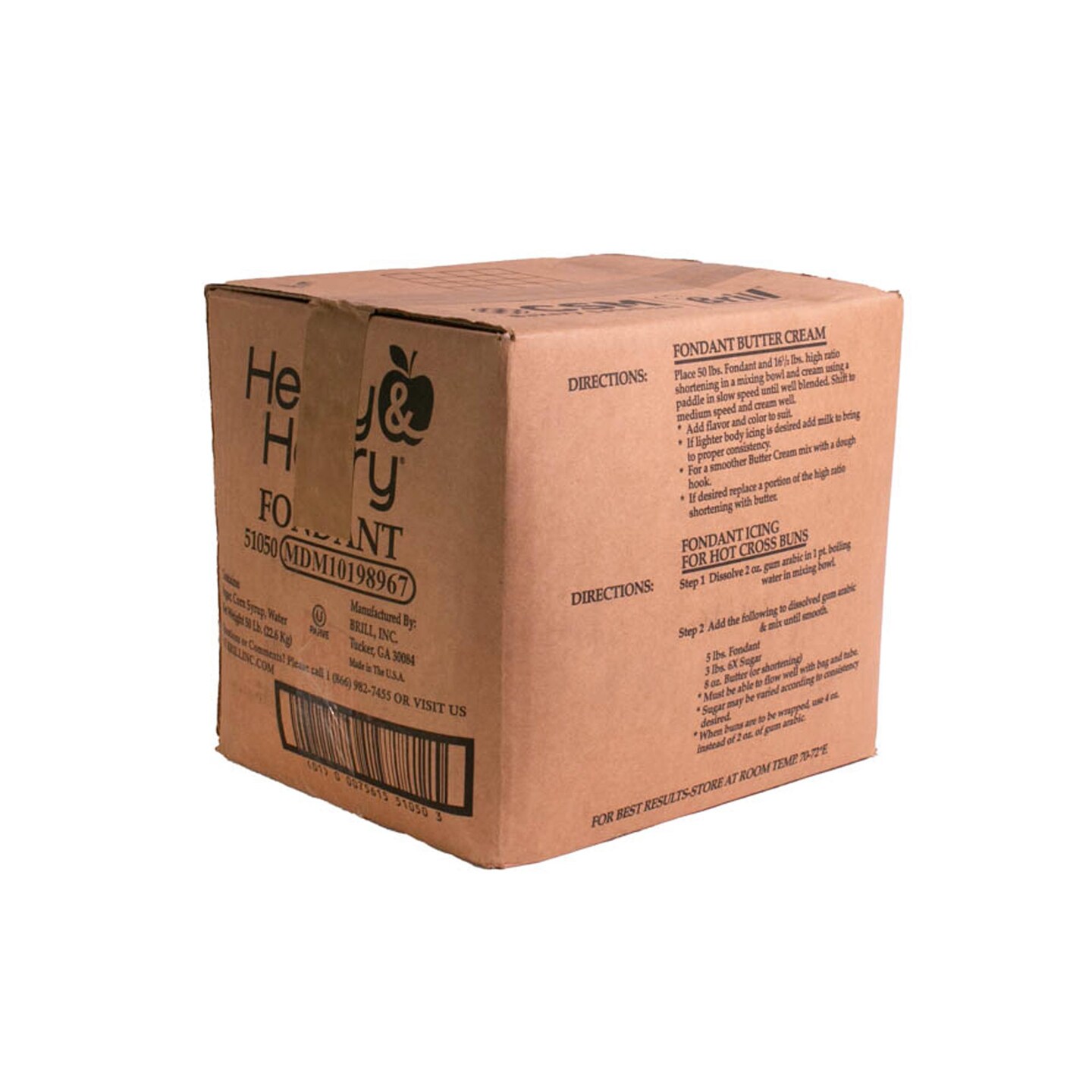 Henry and Henry Bakers Fondant Cube Ready to Use for Cakes 50 Pound