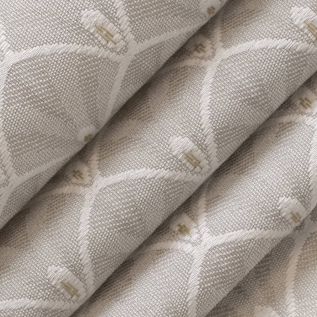 Taupe Olivia - Beige & Taupe Abstract & Geometric Upholstery Fabric 54 Inches"