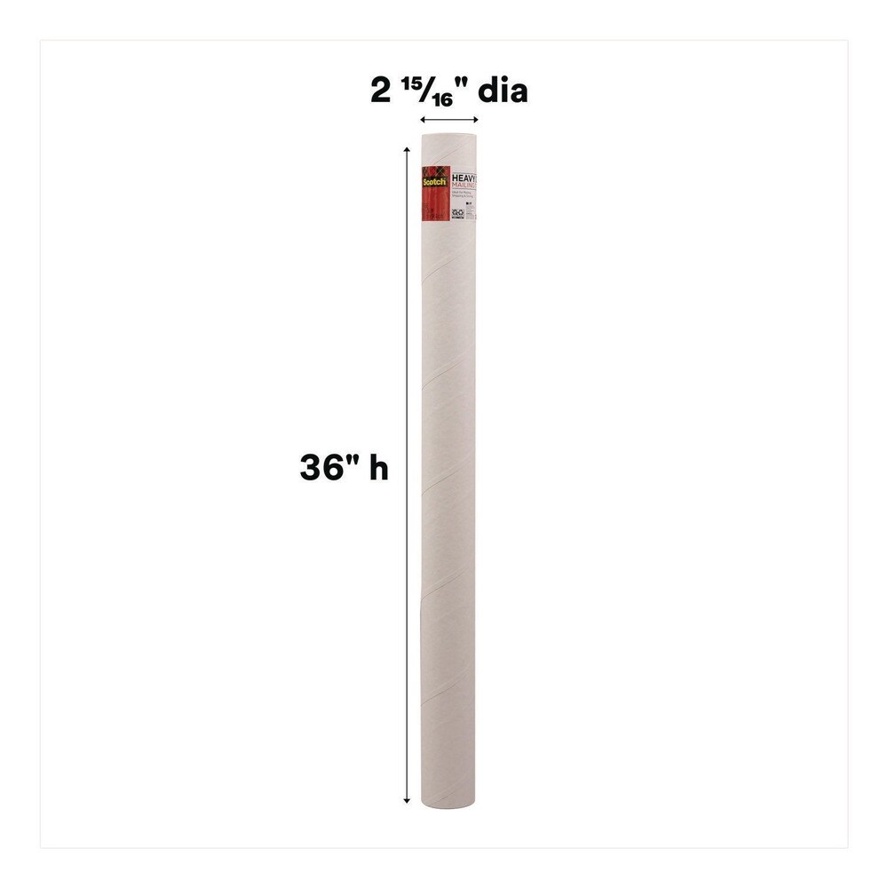 Scotch Mailing Tube 36&#x22; Long 3&#x22; Diameter White