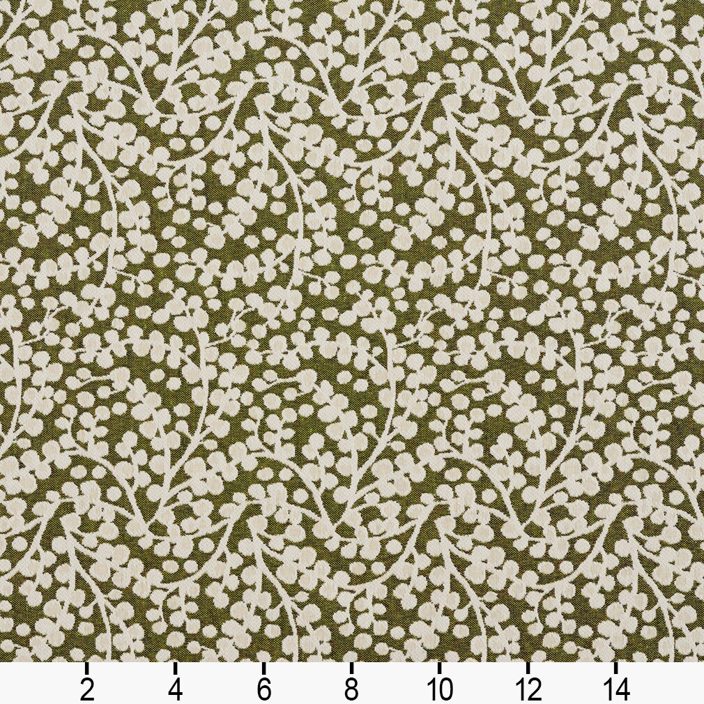 Spring Vine - Green Abstract & Geometric,Leaves Upholstery Fabric 54 Inches"