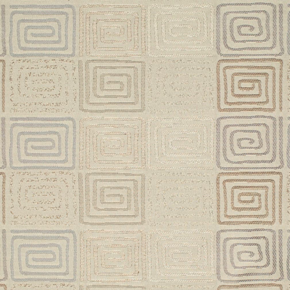 Fog - Grey Silver Abstract Geometric,greek Key Upholstery Fabric 54 Inches"