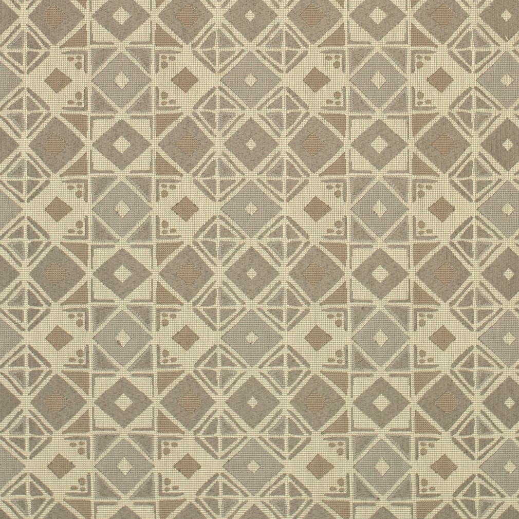 Nickel - Grey Silver Abstract Geometric Upholstery Fabric 54 Inches"