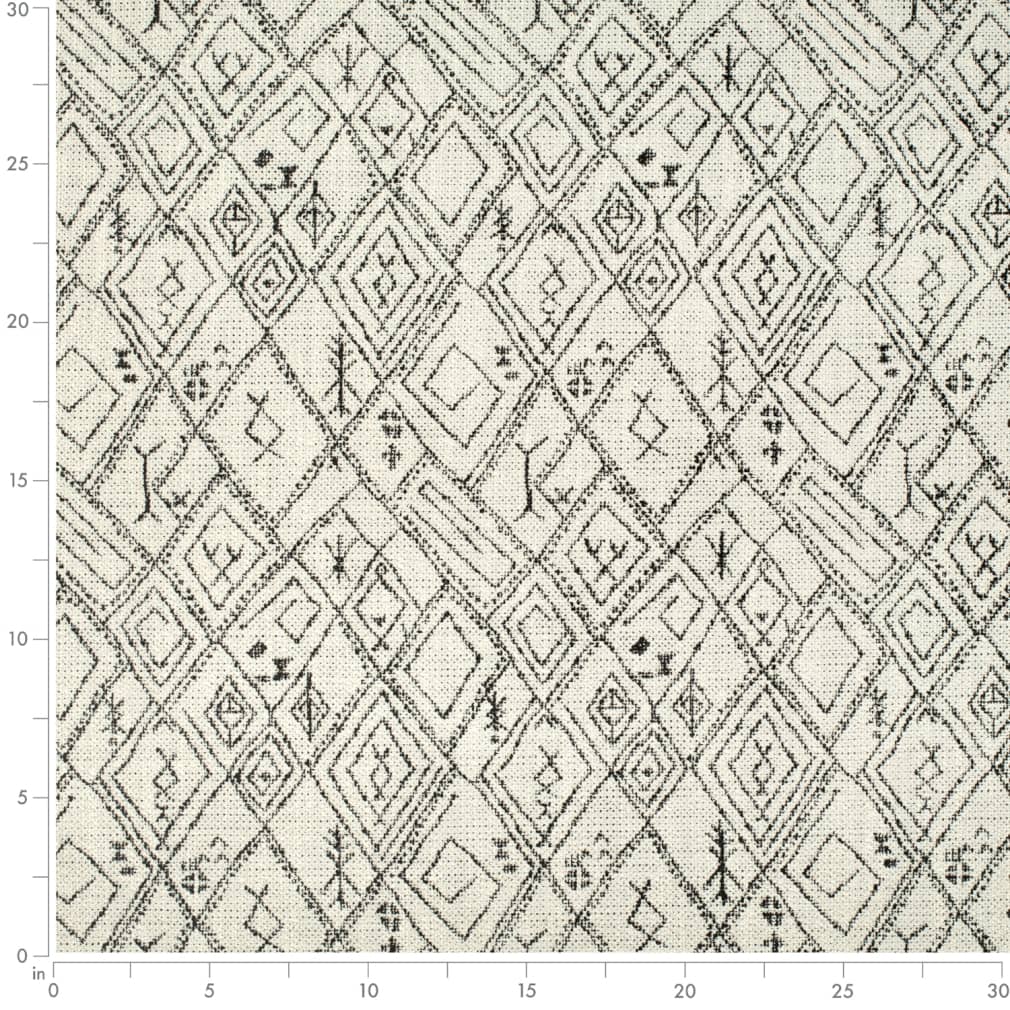 Pepper - Black Abstract & Geometric,Global Upholstery Fabric 54 Inches"