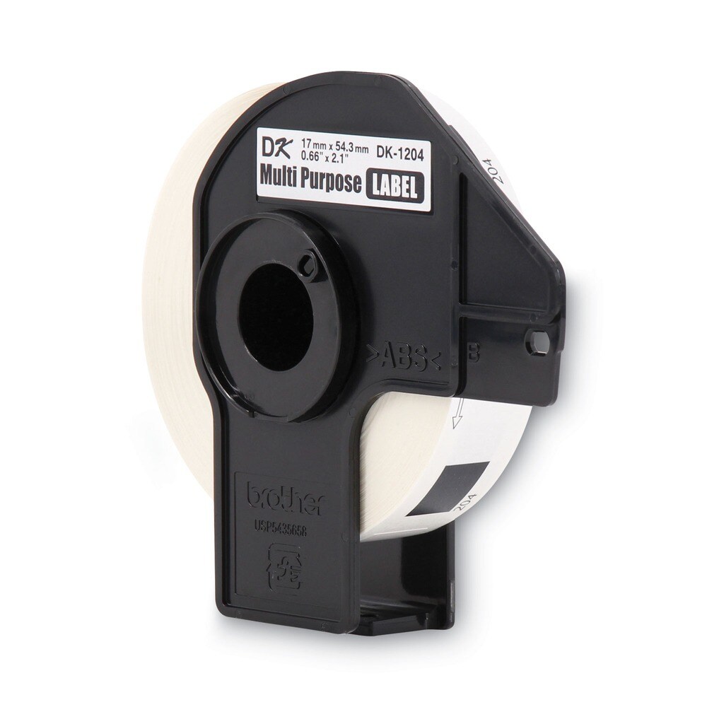 Brother 0.66 in. x 2.1 in. Die-Cut Multipurpose Labels - White (1-Roll)