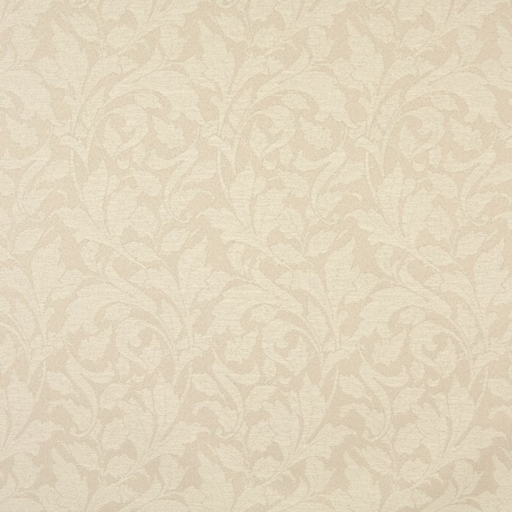 Ivory/Leaf - White & Ivory Leaves Upholstery Fabric 54 Inches"