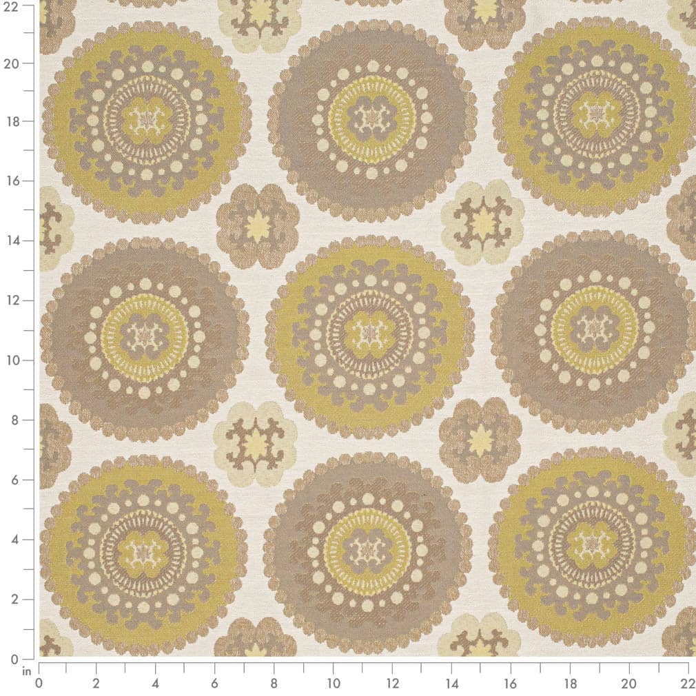 Lemon - Gold Yellow Abstract Geometric,global Upholstery Fabric 54 Inches"