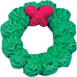 Edible Decorations Christmas Wreath 2 Inch 3 Piece